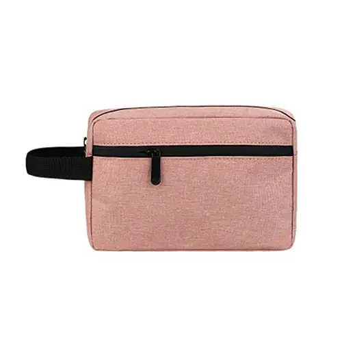 Bearky Small Oxford Travel Makeup Bag Cosmetic Case for Women   (Pink)